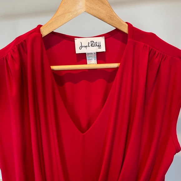 Joseph Ribkoff Red Formal Capped Sleeve Dress Size 10 C007 - Picture 12 of 16